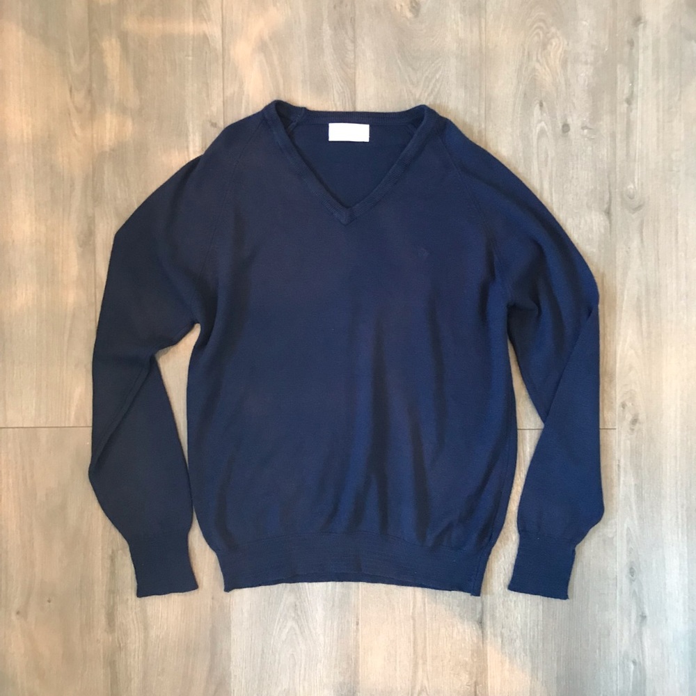 Vintage Dior Monsieur Monogram Men’s Navy Blue Sweater Size XL